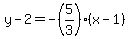 y-2=-%285%2F3%29%28x-1%29