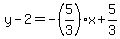 y-2=-%285%2F3%29x%2B5%2F3