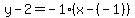 y-2=-1%28x-%28-1%29%29