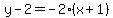 y-2=-2%28x%2B1%29