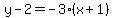 y-2=-3%28x%2B1%29