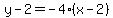 y-2=-4%28x-2%29