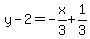 y-2=-x%2F3%2B1%2F3