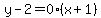 y-2=0%28x%2B1%29