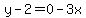 y-2=0-3x