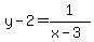 y-2=1%2F%28x-3%29