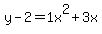 y-2=1+x%5E2%2B3+x