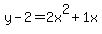 y-2=2+x%5E2%2B1+x