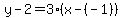 y-2=3%28x-%28-1%29%29