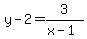 y-2=3%2F%28x-1%29
