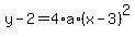 y-2+=+4%2Aa%2A%28x-3%29%5E2