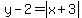 y-2+=+abs%28x%2B3%29