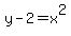 y-2+=+x%5E2