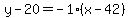 \"y-20=-1%28x-42%29\"