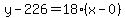 y-226=18%28x-0%29