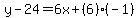 y-24=6x%2B%286%29%28-1%29