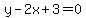 y-2x%2B3=0