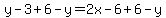 y-3%2B6-y=2x-6%2B6-y