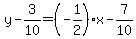 y-3%2F10=%28-1%2F2%29x-7%2F10