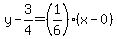 y-3%2F4=%281%2F6%29%28x-0%29