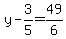 y-3%2F5=49%2F6