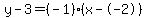 y-3=%28-1%29%28x--2%29