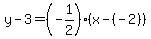 y-3=%28-1%2F2%29%28x-%28-2%29%29