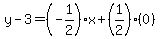 y-3=%28-1%2F2%29x%2B%281%2F2%29%280%29%29