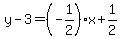 y-3=%28-1%2F2%29x%2B1%2F2