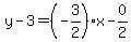y-3=%28-3%2F2%29%2Ax-0%2F2