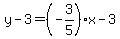 y-3=%28-3%2F5%29x-3