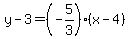 y-3=%28-5%2F3%29%28x-4%29