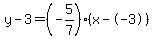 y-3=%28-5%2F7%29%28x--3%29