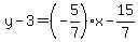 y-3=%28-5%2F7%29x-15%2F7