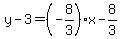 y-3=%28-8%2F3%29x-8%2F3