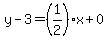 y-3=%281%2F2%29x%2B0