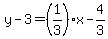 y-3=%281%2F3%29%2Ax-4%2F3