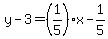 y-3=%281%2F5%29x-1%2F5