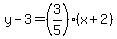 y-3=%283%2F5%29%28x%2B2%29