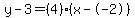 y-3=%284%29%28x--2%29