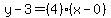 y-3=%284%29%28x-0%29