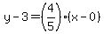 y-3=%284%2F5%29%28x-0%29