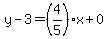y-3=%284%2F5%29x%2B0