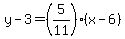 y-3=%285%2F11%29%28x-6%29
