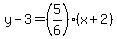 y-3=%285%2F6%29%28x%2B2%29
