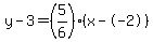 y-3=%285%2F6%29%28x--2%29