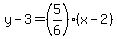 y-3=%285%2F6%29%28x-2%29