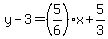 y-3=%285%2F6%29x%2B5%2F3