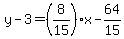 y-3=%288%2F15%29x-64%2F15
