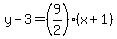 y-3=%289%2F2%29%28x%2B1%29
